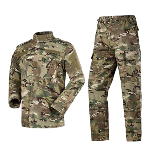Zkydhbd Multi Taschen Tarnung Uniform Atmungsaktuelle Schnelle Trockene Baumwollmischungstraining Kleidung Für Trekking Camping Wanderwanderungsanzug von Zkydhbd