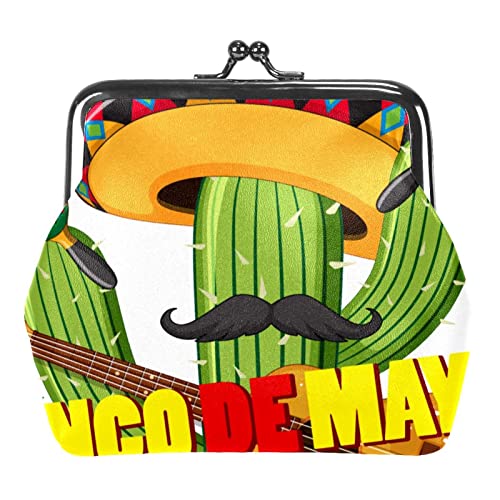 Münzgeldbörsen Vintage Pouch Change Purse Wallets Cinco De Mayo Kaktus Gitarre, Siehe Abbildung, Einheitsgröße, Taschen-Organizer von Zltegako