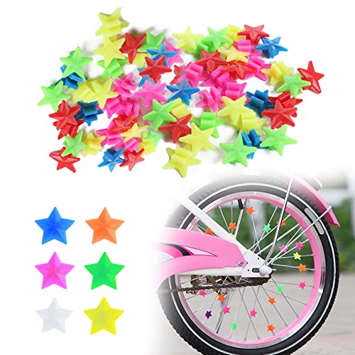 ZoeTekway 144 Stück Bunte Fahrradspeichenperlen Dekorationen, Kinderfahrrad Reflektierende Speichenklicker, Radspeichenperlen für Kinderfahrrad von ZoeTekway