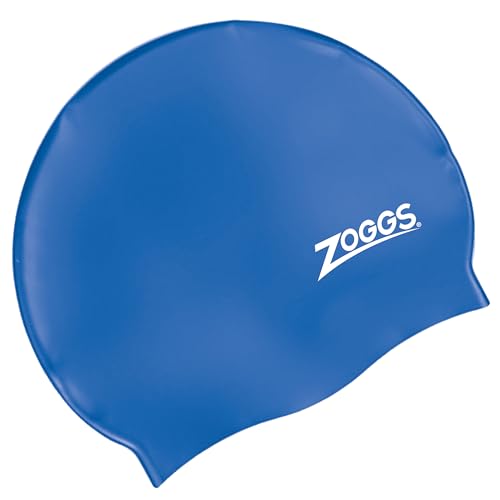 Zoggs Badekappe Silicone Cap Badehaube, Blau, One Size von Zoggs