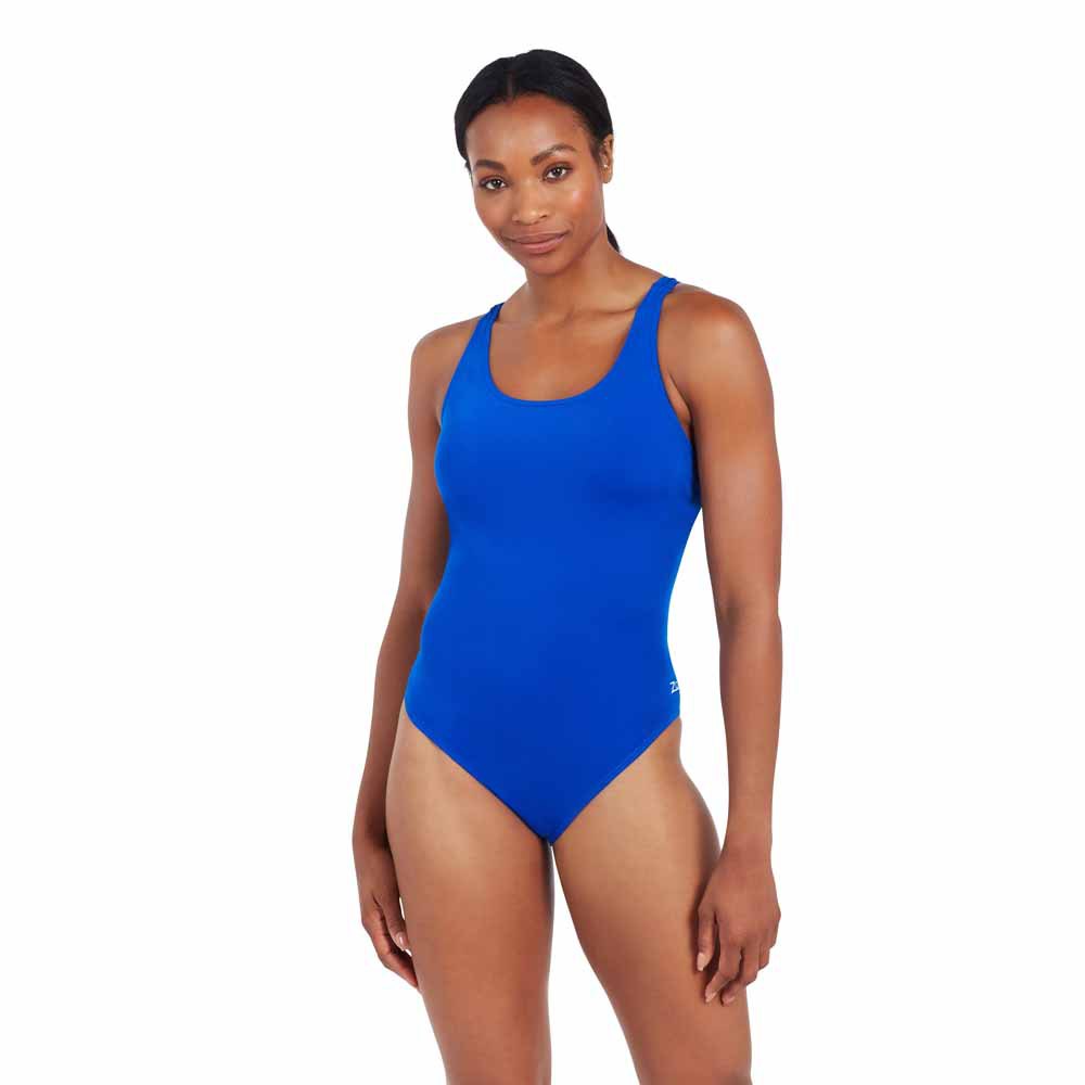 Zoggs Cottesloe Powerback Ecolast+ Swimsuit Blau 36 Frau von Zoggs