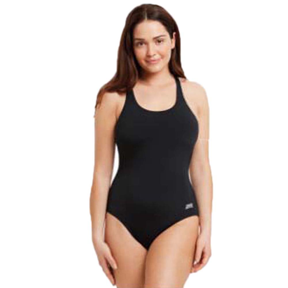 Zoggs Cottesloe Powerback Ecolast+ Swimsuit Schwarz 38 Frau von Zoggs