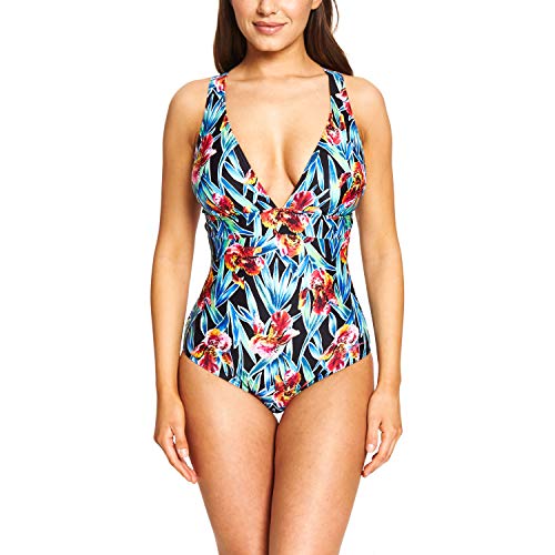 Zoggs Damen Hybrid Tropics Wide X Back Eco Stoff Einteiler Badeanzug S Mehrfarbig von Zoggs