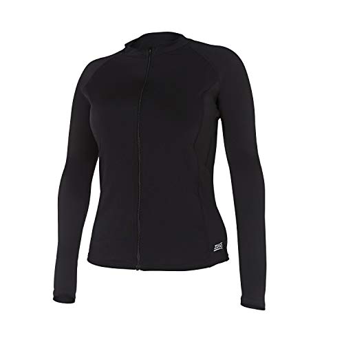 Zoggs Damen Long Sleeve Full Zip Sun Top UPF 50+ Schwimmshirt, schwarz, EU/DE 34 von Zoggs