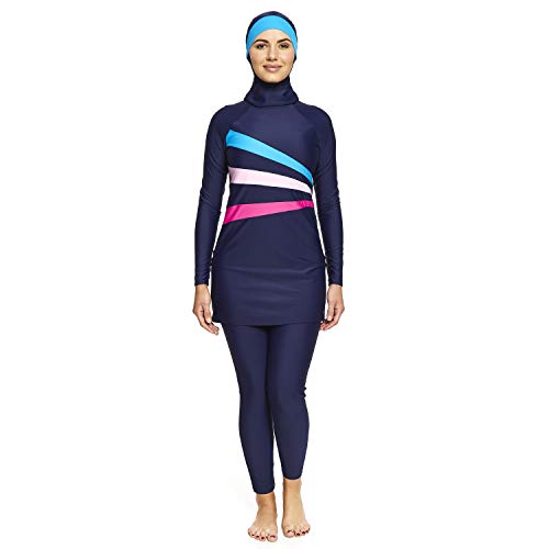 Zoggs Damen Sandon Modesty Anzug 3-teilig Badeanzug L Navy/Mehrfarbig von Zoggs