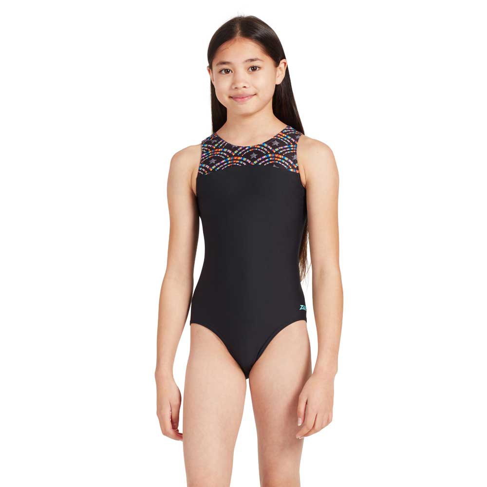 Zoggs Infinity Back Fl Swimsuit Ecolast Schwarz 14 Years Mädchen von Zoggs