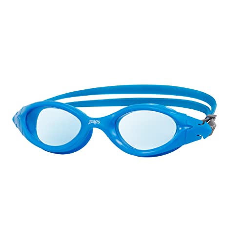 Zoggs Kinder Panorama Junior Schwimmbrille mit UV-Schutz, Weitsicht und Antibeschlag (6-14 Jahre), Blau/Grau/Tönungsblau von Zoggs