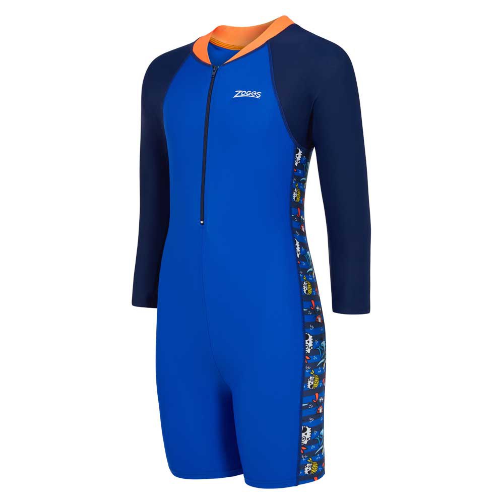 Zoggs Long Sleeve All In One Boys Swimsuit Blau 6 Years von Zoggs
