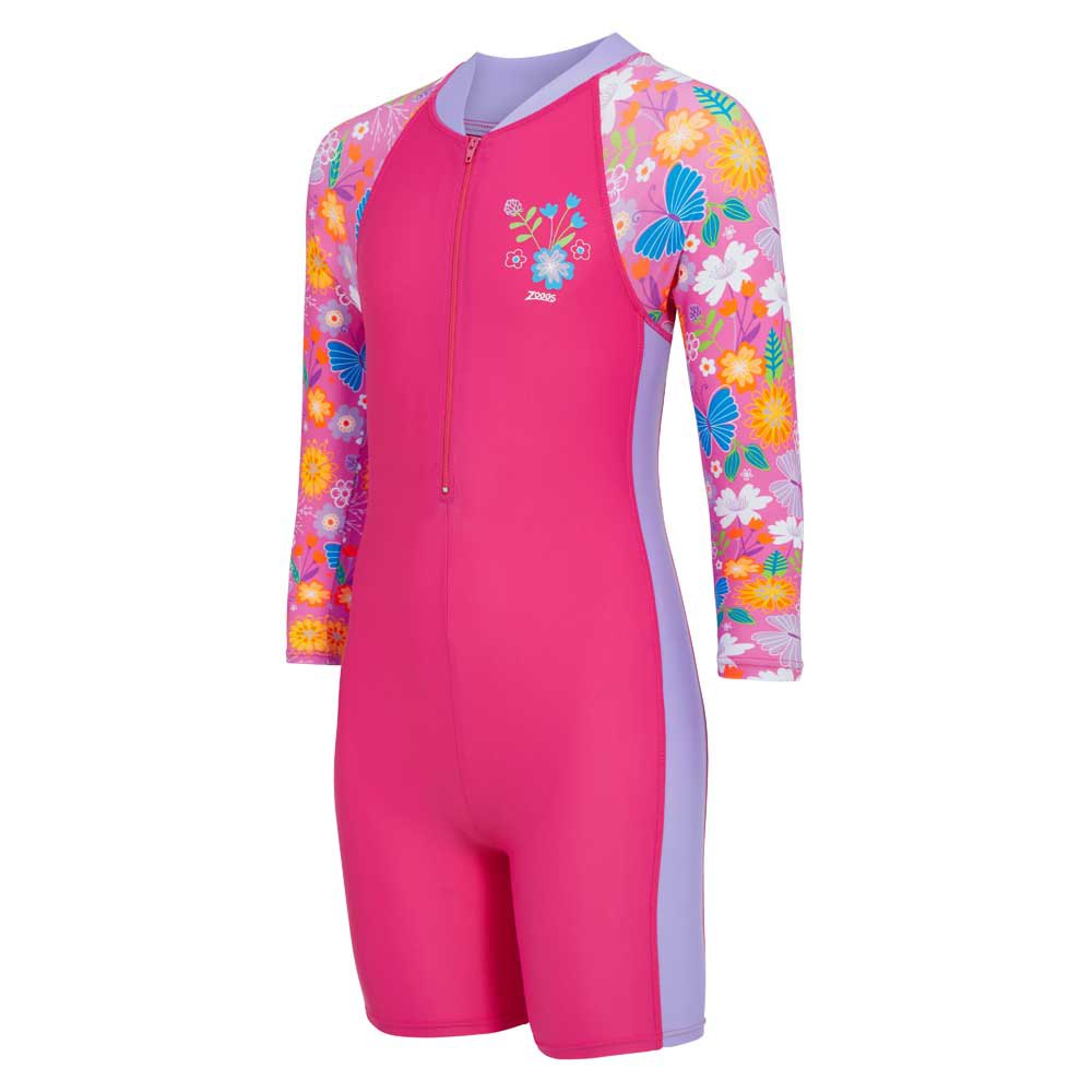 Zoggs Long Sleeve All In One Swimsuit Rosa 4 Years Mädchen von Zoggs