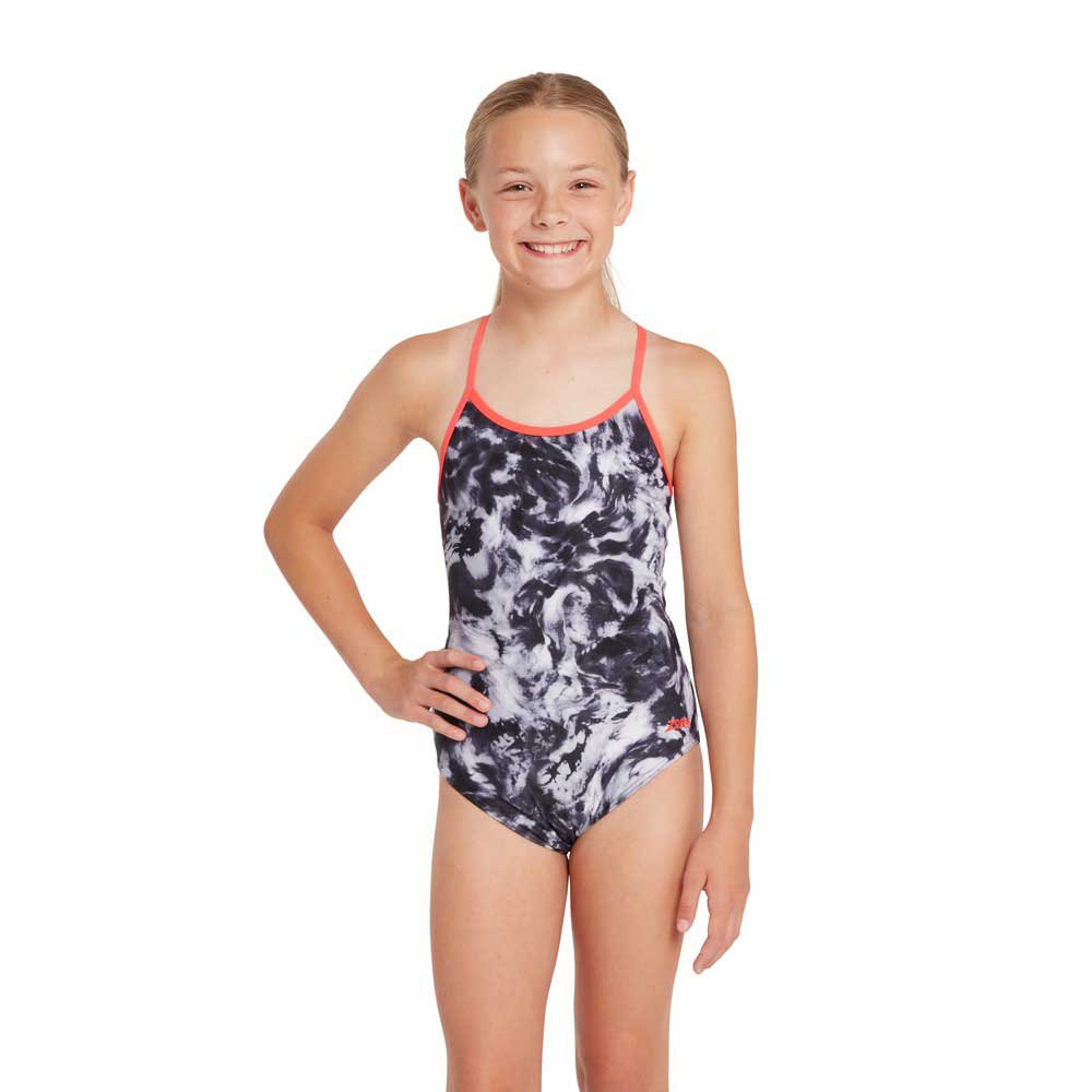 Zoggs Marble Sprintback Swimsuit Grau 14 Years Mädchen von Zoggs