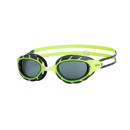 Zoggs Unisex-Youth Predator Junior Swimming Goggles, Lime/Grey/Tint Smoke, 6-14yrs von Zoggs