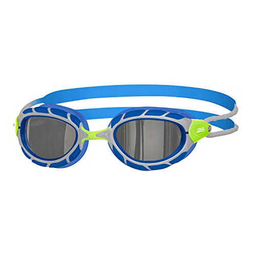 Zoggs Predator Schwimmbrille, Grün/Blau/Spiegel, Größe S von Zoggs