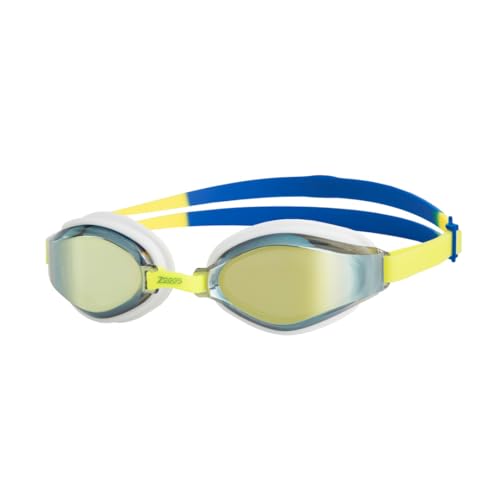 Zoggs Unisex-Adult Endura Max Swimming Goggles, Yellow/Blue/Mirrored Lime von Zoggs