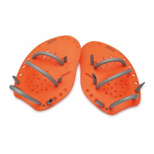 Zoggs Unisex-Adult Matrix Hand Paddles Medium Handpaddel für Schwimmer, Orange, M von Zoggs