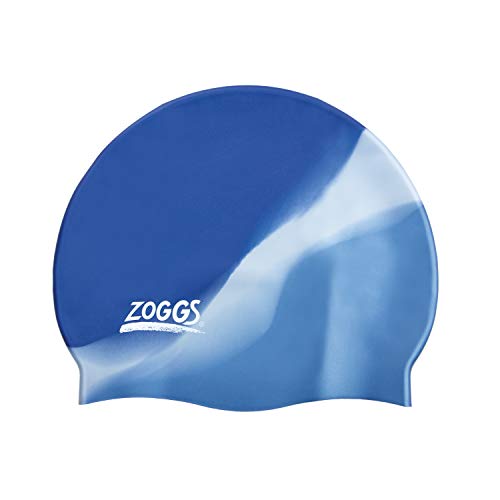 Zoggs Unisex-Adult Silikon Badekappe, Blau/Silber, Einheitsgröße von Zoggs