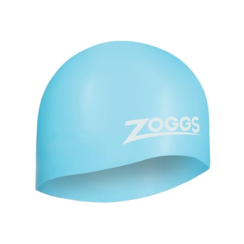 Zoggs Unisex – Erwachsene Easy-fit Silicone Cap Badekappe, Blau, One Size von Zoggs