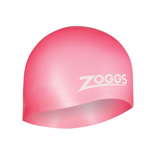 Zoggs Unisex – Erwachsene Easy-fit Silicone Cap Badekappe, Rosa, One Size von Zoggs