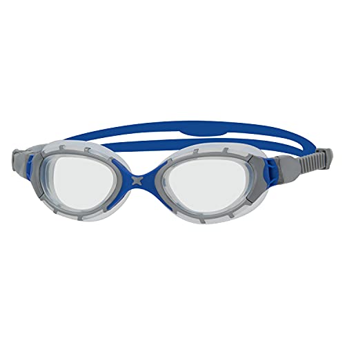 Zoggs Unisex Flex-Regular Fit Schwimmbrillen, Grey/Blue/Clear, Einheitsgröße von Zoggs