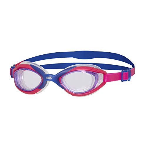 Zoggs Unisex Kinder Sonic Air Junior mit UV-Schutz und Anti-Beschlag-Schwimmbrille, Schwimmbrille, pink/violett, 6-14 Jahre von Zoggs