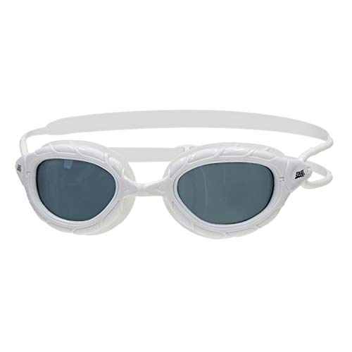 Zoggs Predator Schwimmbrille für Erwachsene, UV-Schutz, Riemenscheibe, verstellbare Komfortbrillenriemen, beschlagfreie Schwimmbrillengläser, Brille für Erwachsene, Ultra-Passform, Rauchgetönt, von Zoggs
