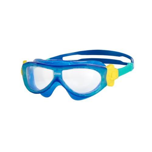 Zoggs Unisex-Youth Phantom Kids Mask Swimming Goggles, Blue/Turquoise/Clear, up to 8yrs von Zoggs