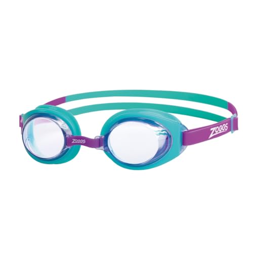 Zoggs Unisex-Youth Ripper Jnr Turquoise Purple Clear Swimming Goggles, Junior 6-14yrs von Zoggs