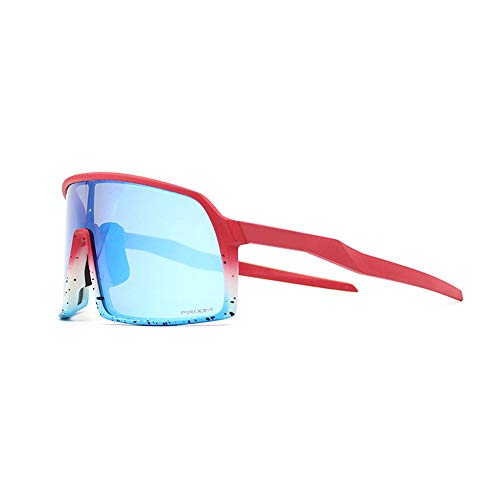 ZoliTime 2019 Fahrradbrille/Fahrradbrille, Winddicht, polarisiert, für BMX-Fahrer, Unisex, Rot, Einheitsgröße von ZoliTime