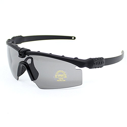 SI M Frame 3.0Polarized Army Sunglasses War Game Ballisti Military Goggles Combat Eye Shield (Schwarz, Polarisierte 4 Linse) von ZoliTime