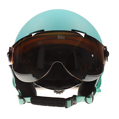 ZoliTime 2-in-1-Visier Ski Snowboardhelm Abnehmbare Schneemaske Anti-Fog Anti-UV-Schutzbrille Integriertes Schutzschild Geringes Gewicht Erwachsene Männer Frauen von ZoliTime