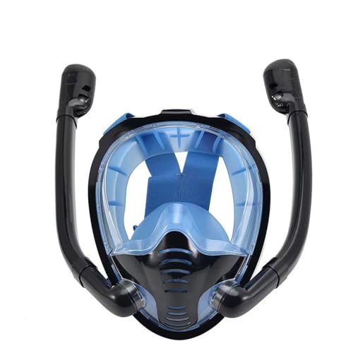 Schnorchelmaske Unisex, Schnorchel mit Anti-Nebel Taucherbrille, Tauchmaske aus für Schnorcheln Schwimmen und Tauchen-Black+Blue||S/M(Children's Edition) von Zolito