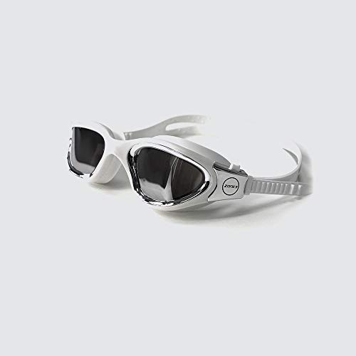 ZONE3 Vapor Schwimmbrille, Polarisierte Gläser-Weiß/Silber, ONE SIZE von ZONE3