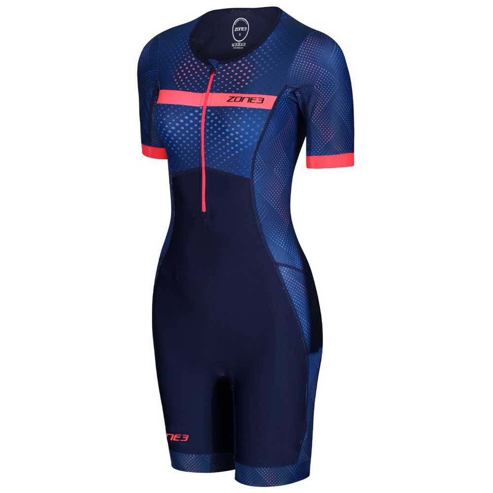 Zone3 Revolution Short Sleeve Trisuit Blau XS Frau von Zone3