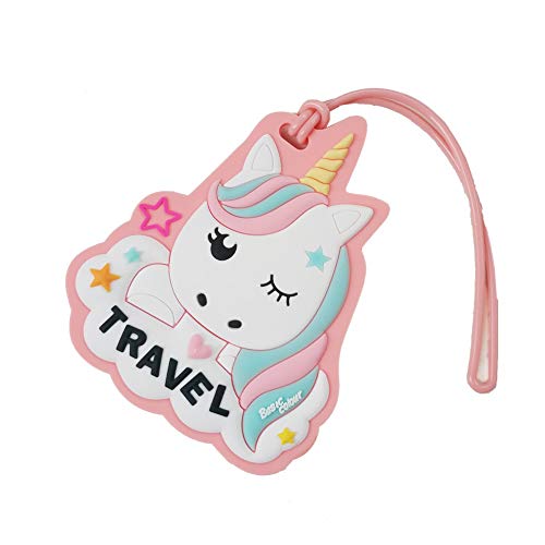 Cute Unicorn Kofferanhänger Für Kinder Frauen Mädchen Reisegepäck-Umbau-Karten-Koffer ID Etikett (Rosa) von Zonfer
