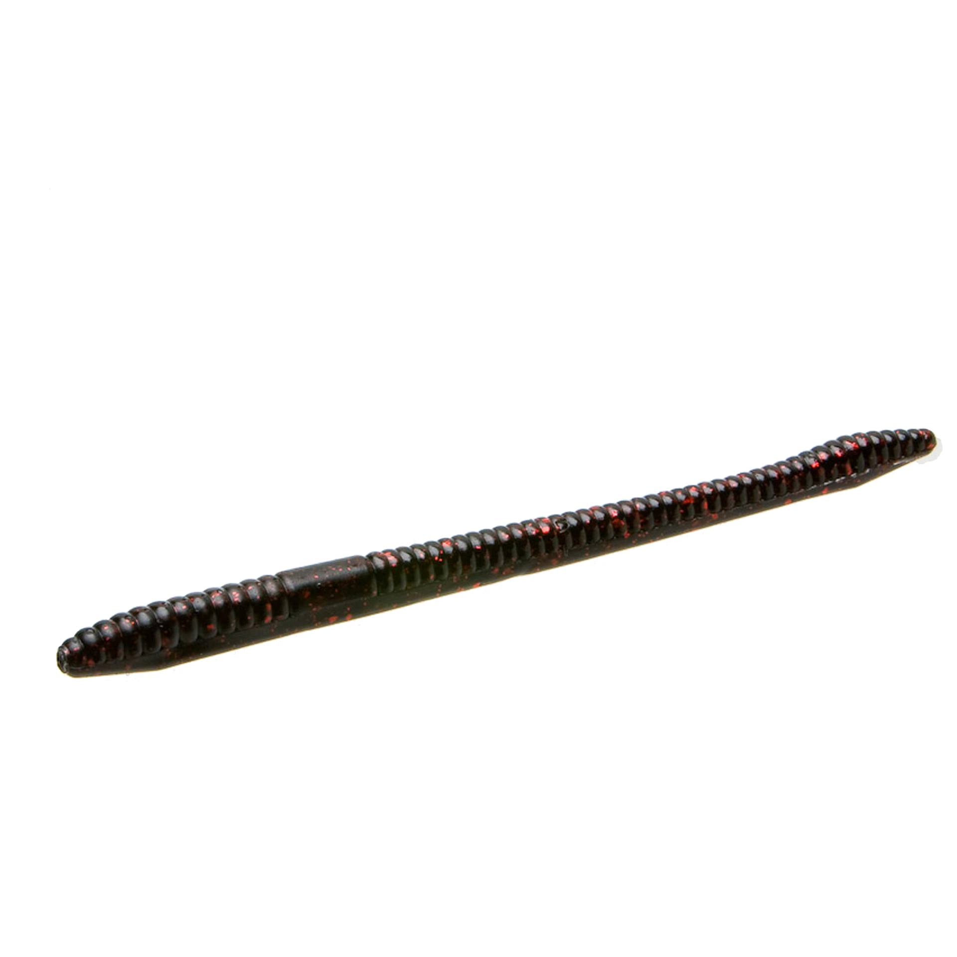 Gummiköder Finesse Worm schwarz/rot zum Angeln auf Forellenbarsche von Zoom