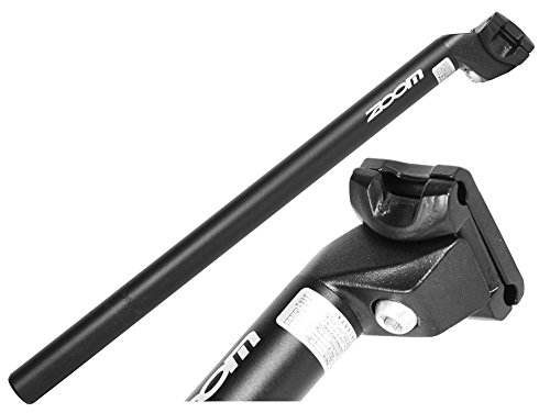 Zoom SP-C212 Sattelstütze Rennrad Fixie Fixed Gear Track MTB Bike Silber Schwarz (Schwarz, 26,8 mm) von Zoom