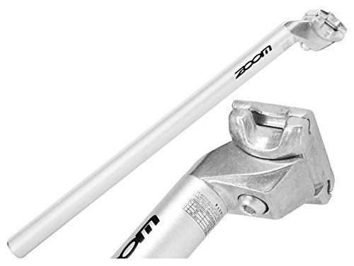 Zoom SP-C212 Sattelstütze Rennrad Fixie Fixed Gear Track MTB Bike Silber Schwarz (Silber, 25,4 mm) von Zoom