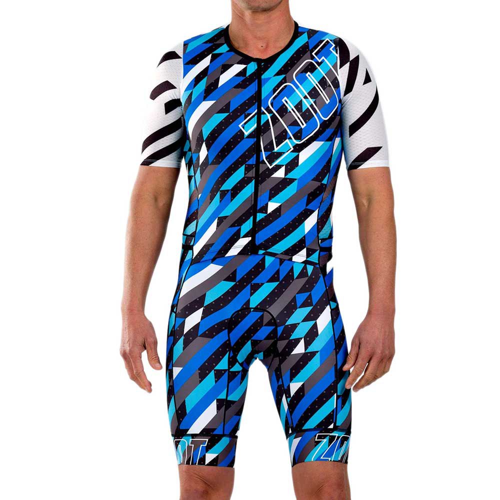 Zoot Ltd Tri Aero Fz Short Sleeve Trisuit Blau S Mann von Zoot