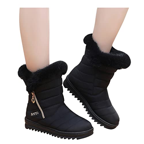 Damen Winterstiefel Winterschuhe Stiefel Stiefelette Gefütterte rutschfest Schneestiefel Arbeitsschuhe Arbeitsstiefel Arbeiten Wandern Boots Draussen Trekking Snowboots Gr. 35-42 von Zshosam