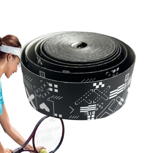 Zuasdvnk Kopfschutzband für Tennisschläger,Kopfschutz für Tennisschläger - Wasserdichtes weiches TPU-Tennisband 5 m - Dicker, kratzfester Schlägerschutz, Badmintonschläger-Schutzaufkleber für von Zuasdvnk
