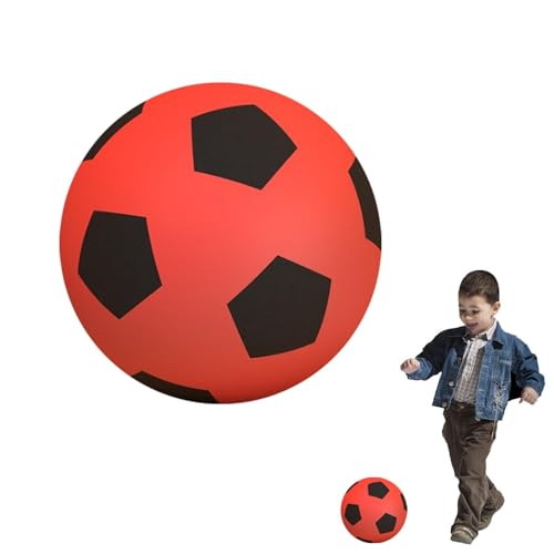 Zuasdvnk Leiser Fußball, Schaumstoff-Fußball - Leiser Indoor-Fußball | Sportschaum-Fußball, weicher Fußball-Schaumstoffball für Kinder, Teenager, Erwachsene, zum Üben im Innenbereich und zum Spielen von Zuasdvnk