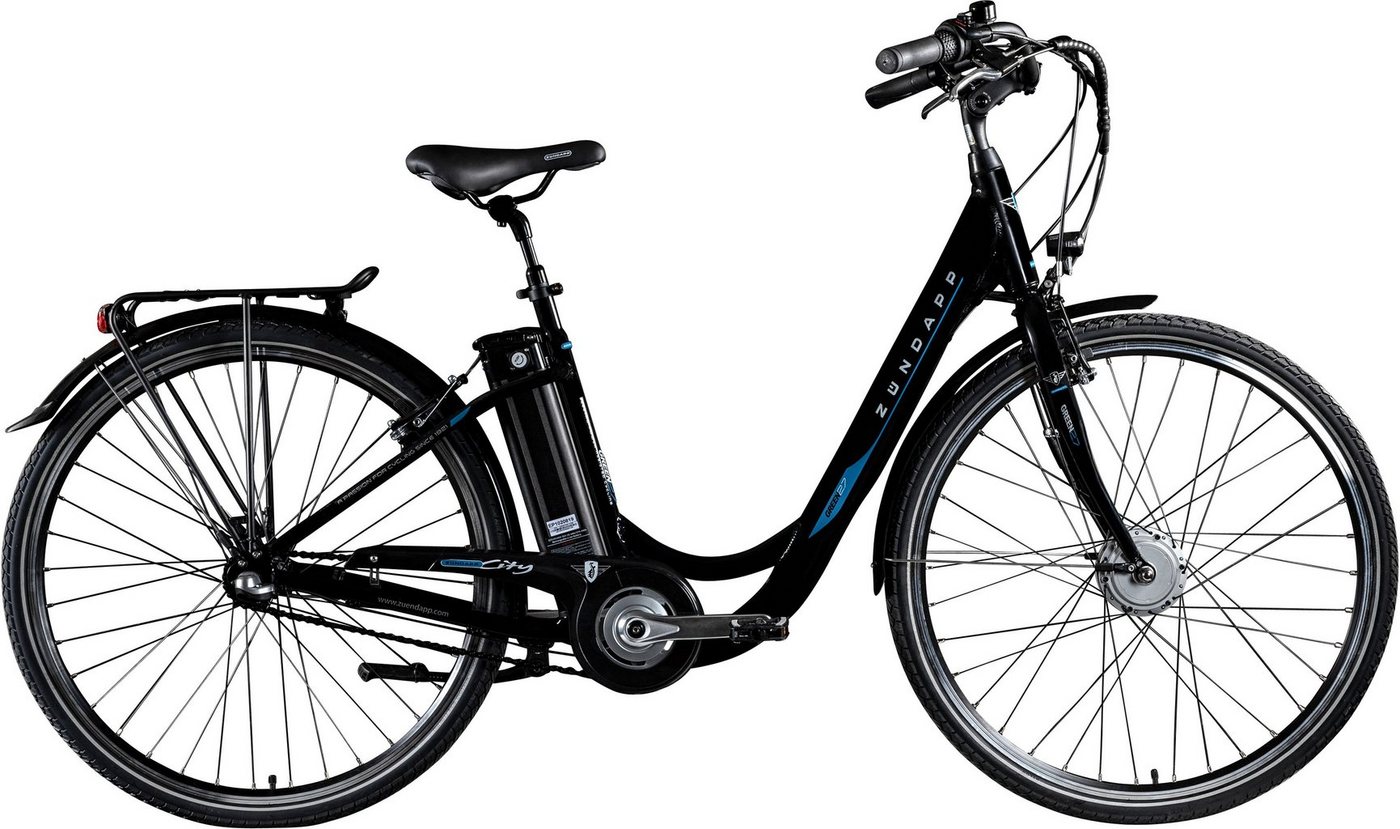 Zündapp E-Bike Green 2.7, 3 Gang Shimano Nexus Schaltwerk, Nabenschaltung, Frontmotor, 374 Wh Akku, Pedelec, Elektrofahrrad für Damen u. Herren, Cityrad von Zündapp