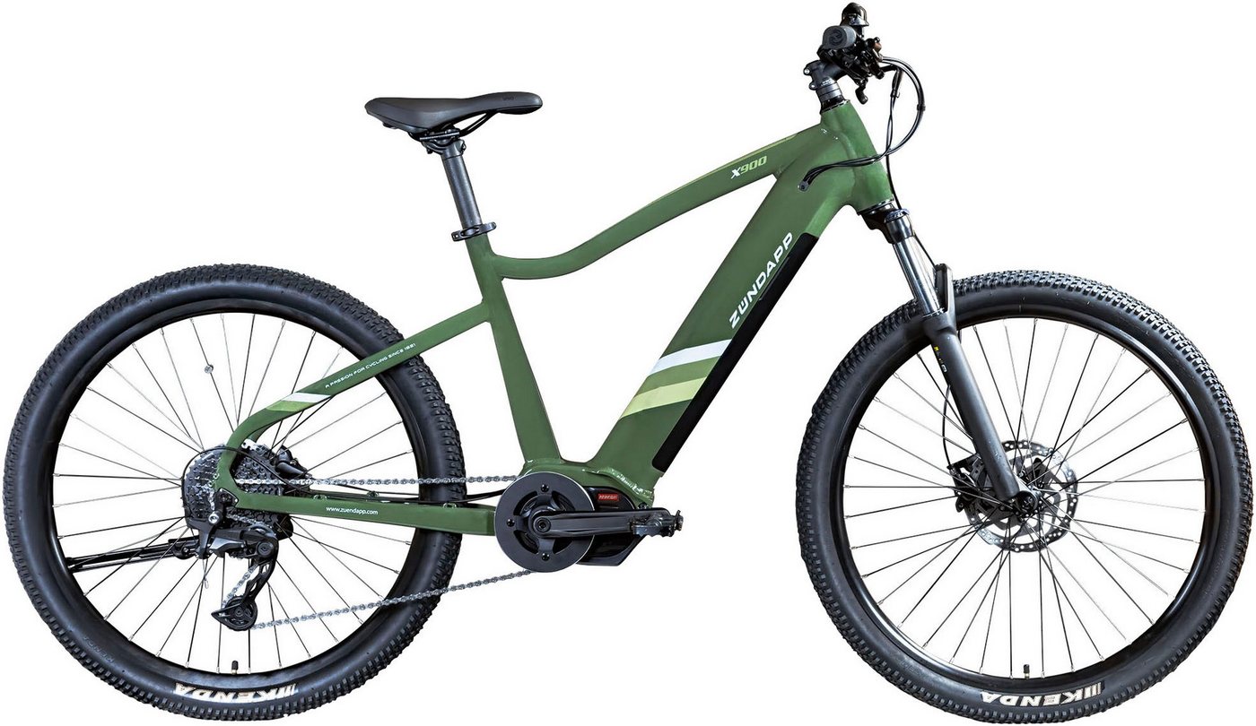 Zündapp E-Bike Mountainbike X900, 10 Gang Shimano Cues U6020 SGS Schaltwerk, Kettenschaltung, Mittelmotor, 733 Wh von Zündapp