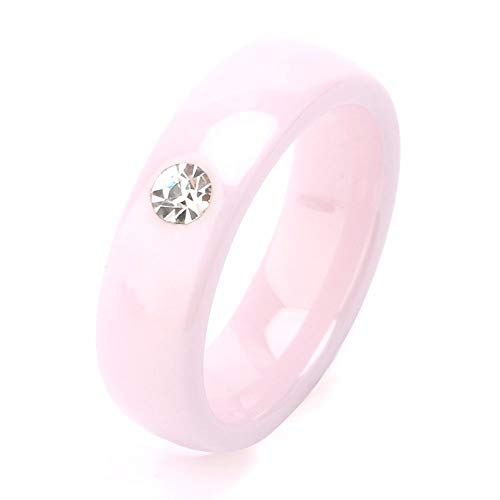 Zuiaidess Keramik Ring,Rosa Keramik Ringe Für Frauen Ringe Aus Keramik Bling Cz Stein Keramik Trauringe Einzigartige Modeschmuck, 9. von Zuiaidess