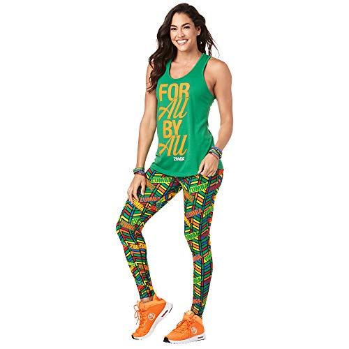 Zumba Loose Graphic Print Dance Fitness Tank Tops Activewear Workout Tops for Women von Zumba Fitness