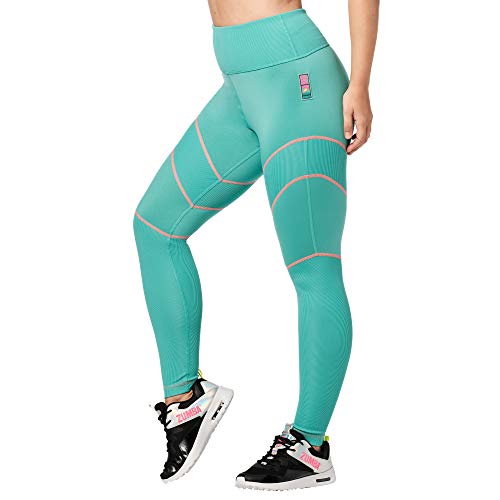 Zumba Fitness Workout High Waist Leggings Stilvoll Fitness Gym Kompression Sporthose Damen Bold Blue S von Zumba Fitness