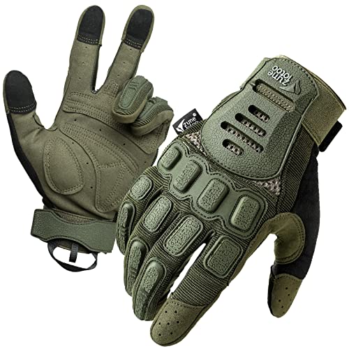 Zune Lotoo Airsoft Handschuhe, Atmungsaktive und Verschleißfeste Paintball Handschuhe mit 3-Finger-Touchscreen, TPR-Aufprallschutz Stoßdämpfende Taktische Handschuhe mit für Klettern Paintball (M) von Zune Lotoo