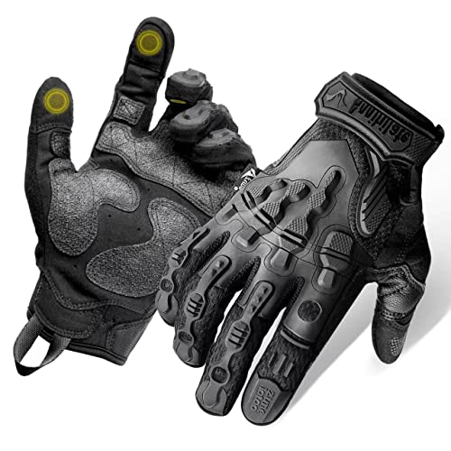 Zune Lotoo Taktische Handschuhe, Paintball Handschuhe Herren Touchscreen Kompatibel, Atmungsaktive und Stoßdämpfende Motorradhandschuhe für Paintball Airsoft Motorrad Klettern Outdoor Activities(S) von Zune Lotoo