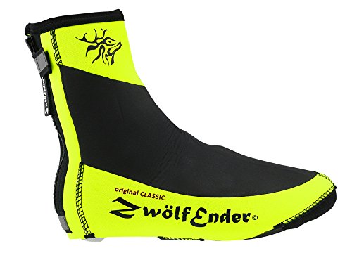 Zwölfender Classic gelb Größe XL Winddichte, wasserdichte und wärmeisolierende Neopren-Überschuhe für Herren und Damen | Schuhüberzug Kälteschutz Thermo Überschuhe Rennrad MTB von Zwölfender
