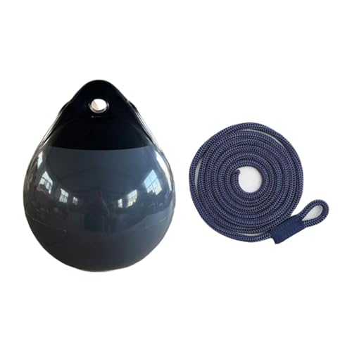 Zxpjkyu Boots Ball Runder Ankerboje Marine Mooringboje Inflatable Boat Mooringboje Dock Ball Aus PVC mit Stabilem Seil für Segelboote Yachten U, Blaues Seil von Zxpjkyu