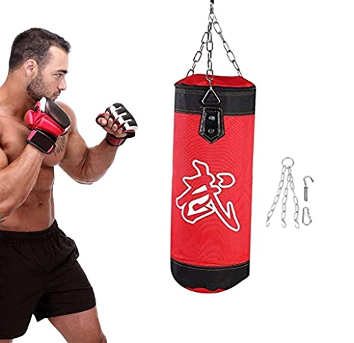 Boxen Boxsack, Boxsack Muay Thai Heavy Bag Boxen MMA Fitness Workout Training Kickboxen Boxsack - Ungefüllt(1# 60CM) von Zyyini